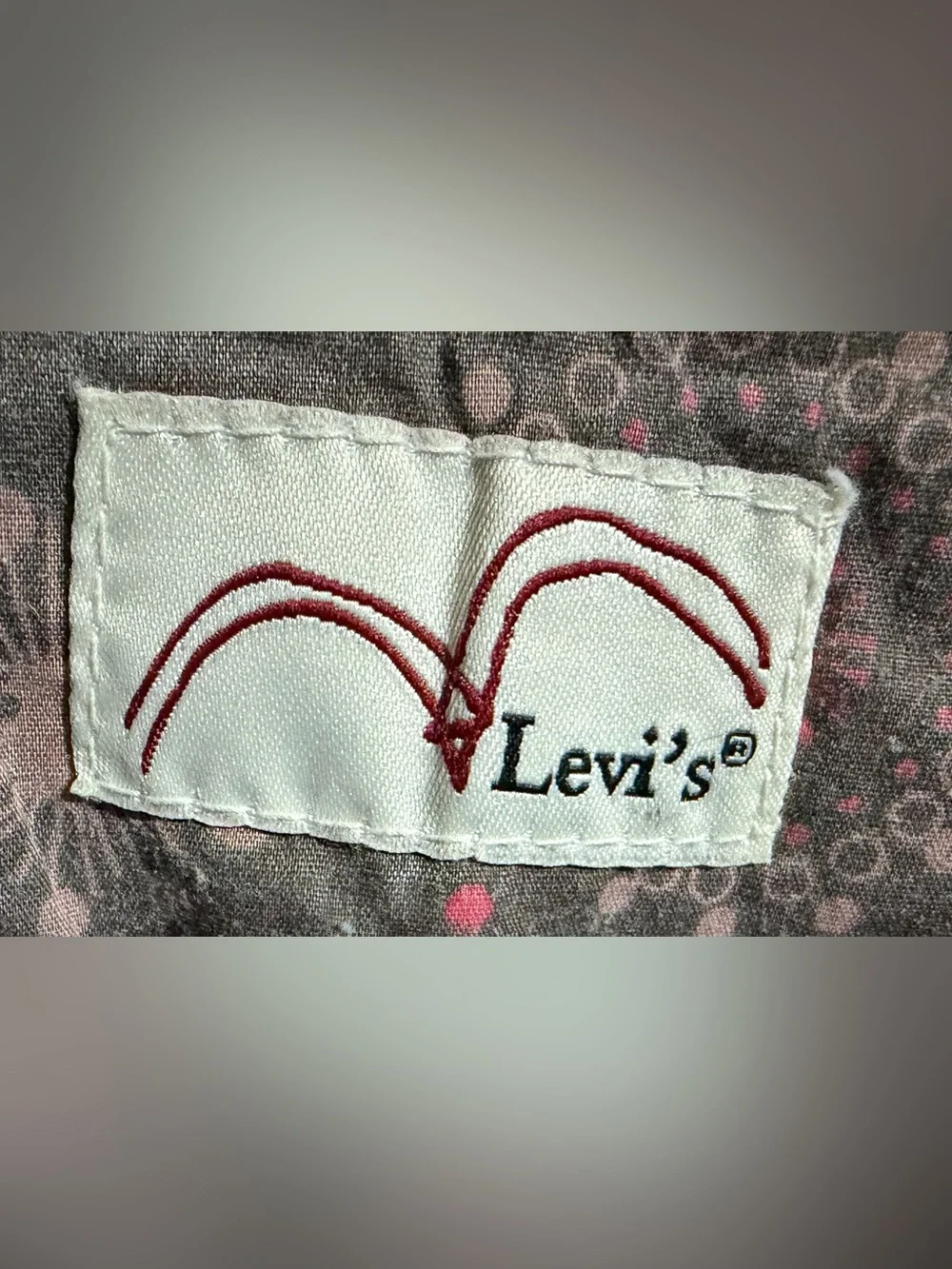 90's Y2K Levi's Jeans Beige Corduroy Tote Purse Bag Red Tag VTG
